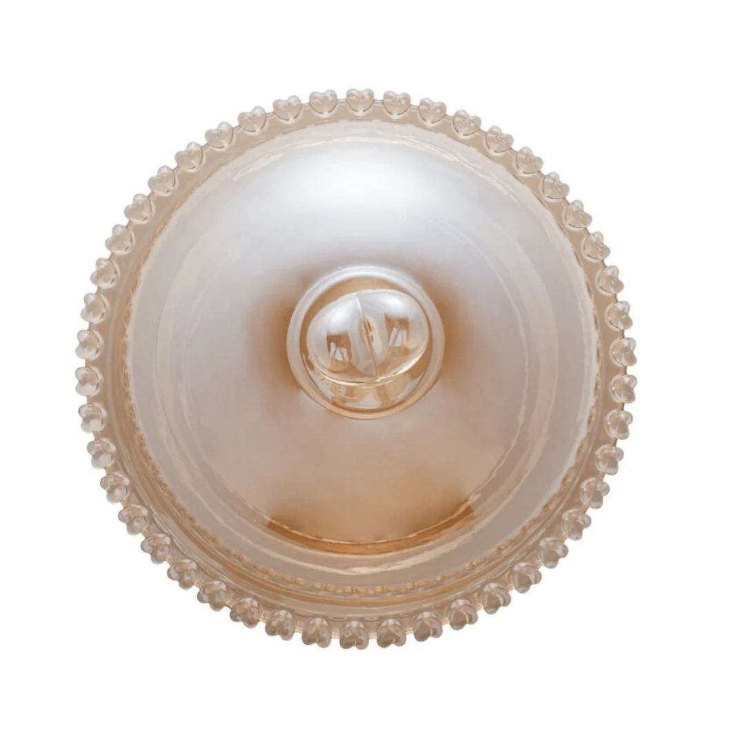 Queijeira com Tampa de Cristal Coração Âmbar Metalizado 19,5cm - Image 7