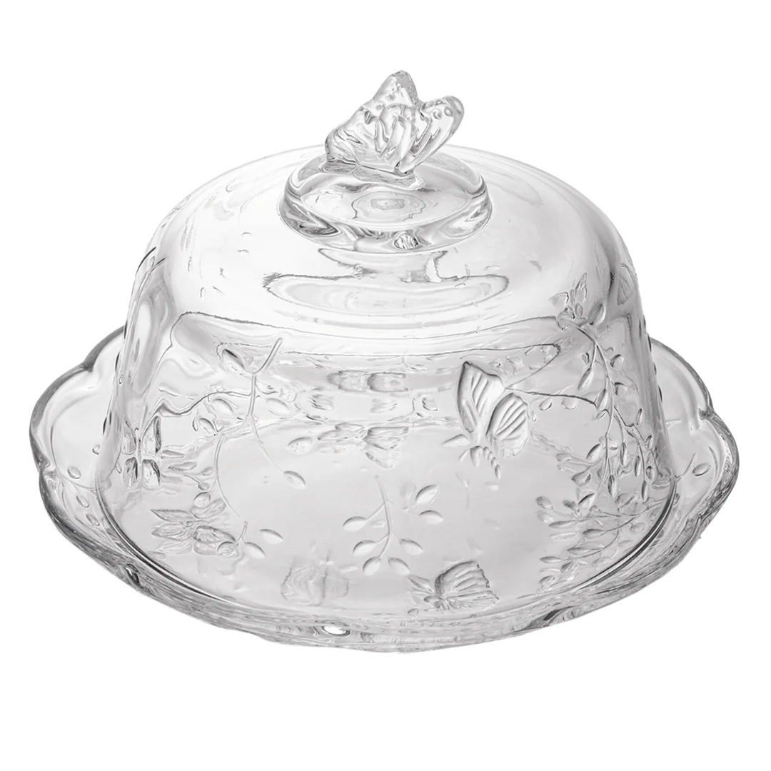 Queijeira com Tampa em Cristal Ecológico New Butterfly 19,5cm - Image 4
