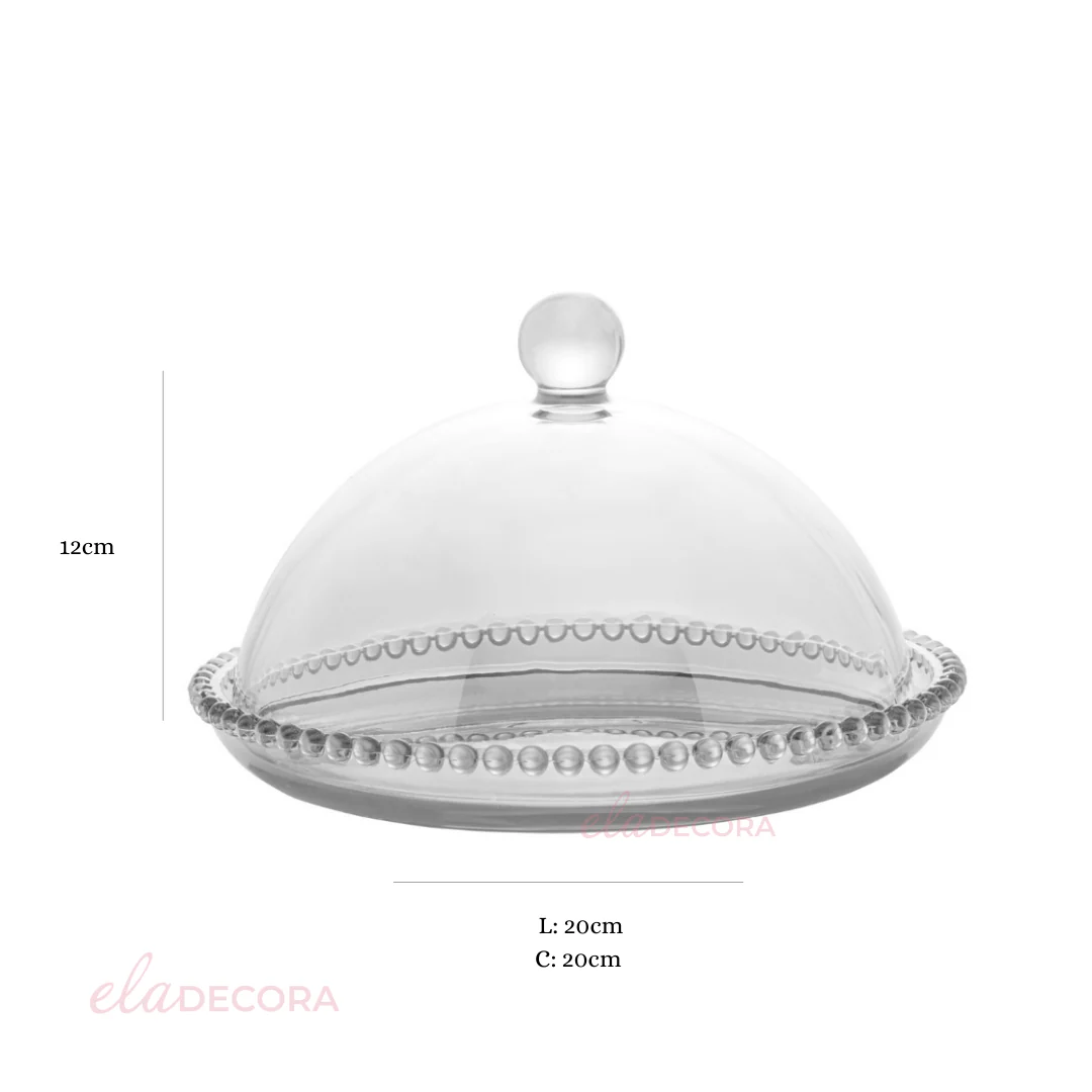 Queijeira Cristal Pearl Bolinha - 20 cm - Image 9