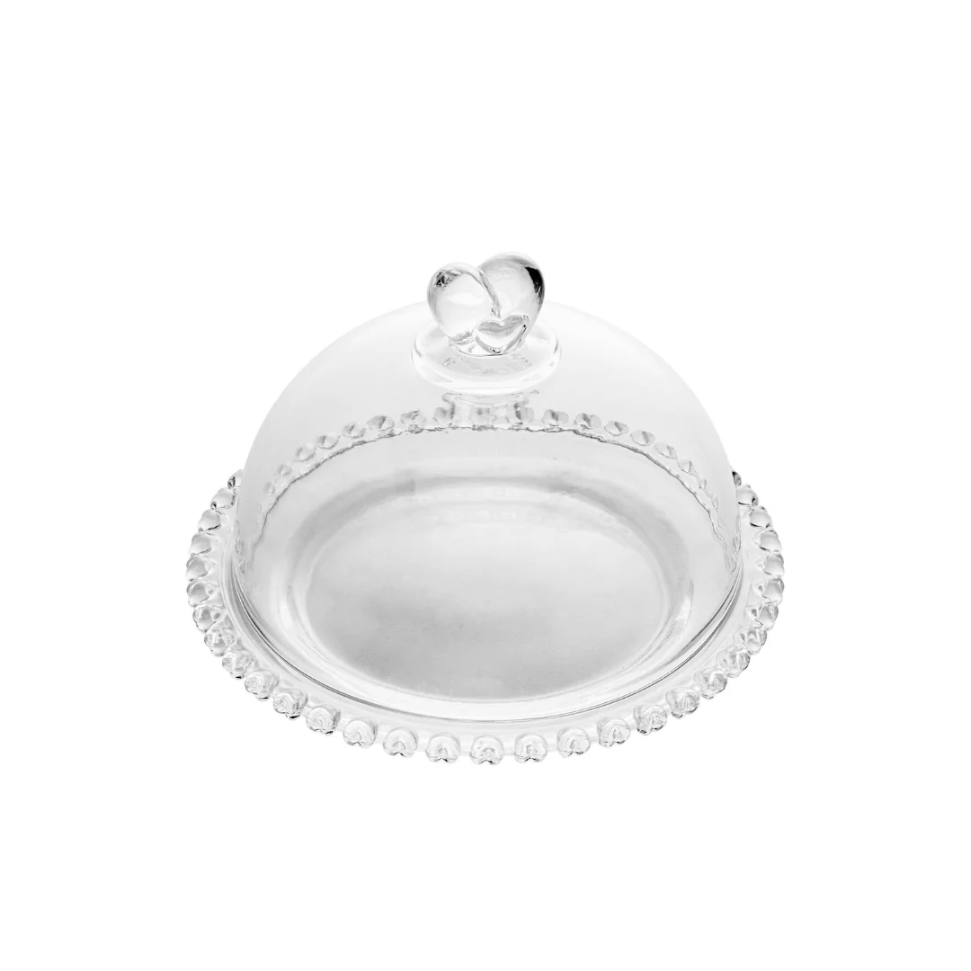 Queijeira de Cristal de Chumbo Tampa Coração 19,5 cm - Image 7