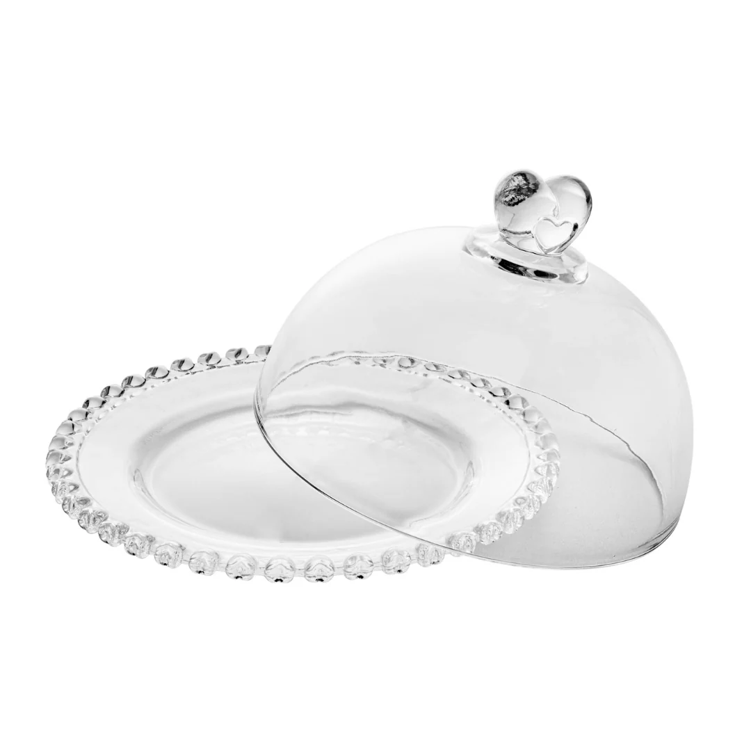 Queijeira de Cristal de Chumbo Tampa Coração 19,5 cm - Image 9