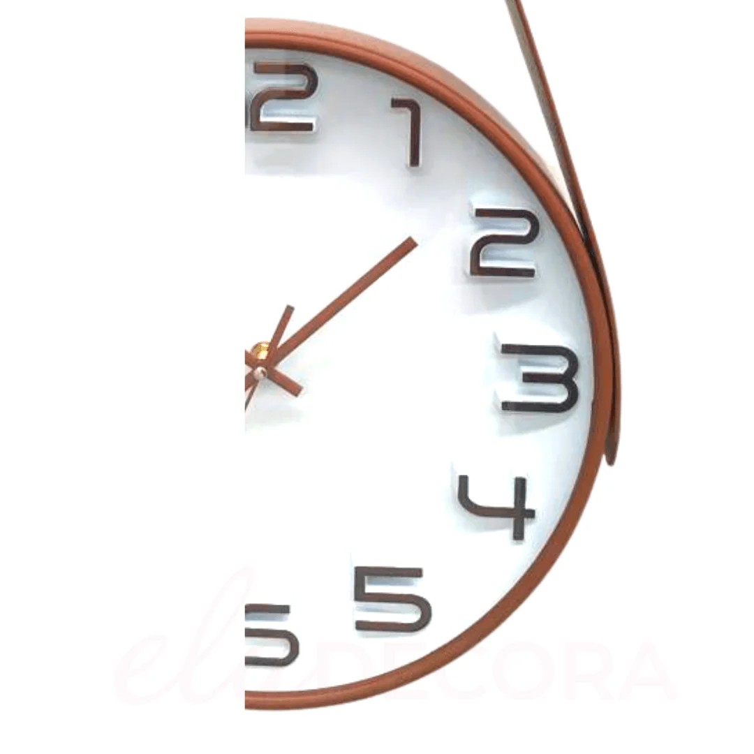 Relógio de Parede com Alça Bronze e Caramelo - Image 2
