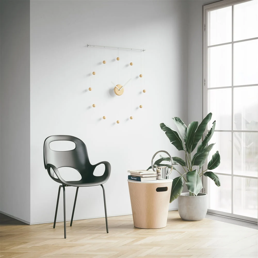 Relógio de Parede Hangtime Madeira Branco 64 cm - Image 2