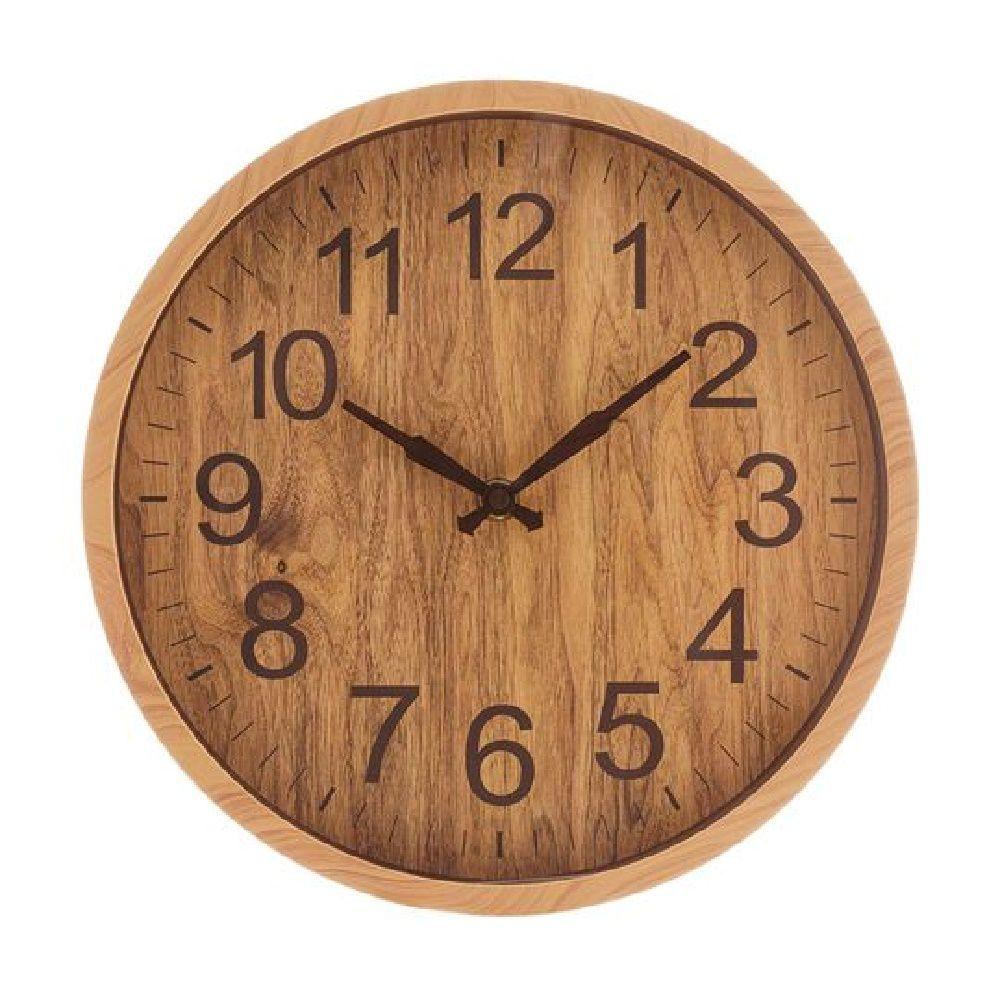 Relógio de Parede Wood Estilo Madeira Bambu 25,4cm - Image 3