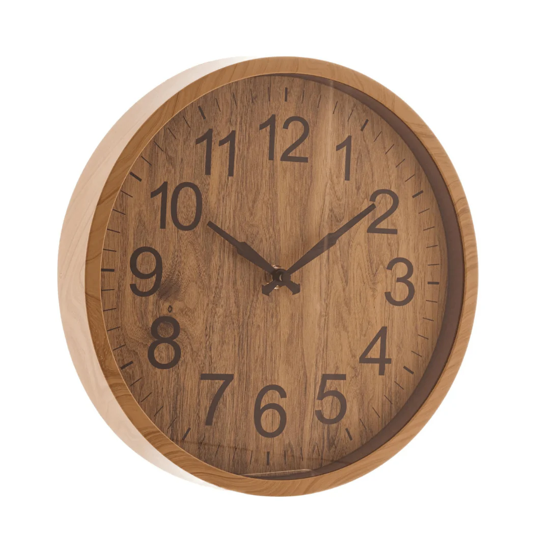 Relógio de Parede Wood Estilo Madeira Bambu 25,4cm - Image 4