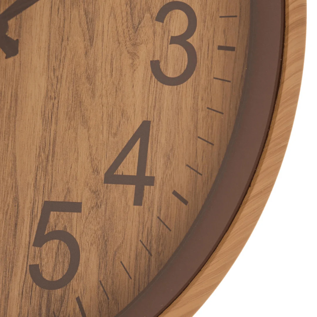 Relógio de Parede Wood Estilo Madeira Bambu 25,4cm - Image 6