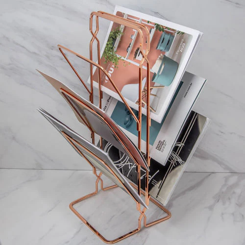 Revisteiro de Chão Rose Gold Porta Revistas - Image 3