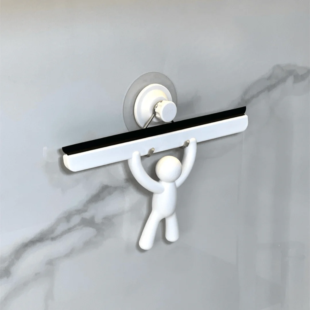 Rodo de Pia com Suporte Buddy Fixação Adesivo Branco 26,7cm - Image 4