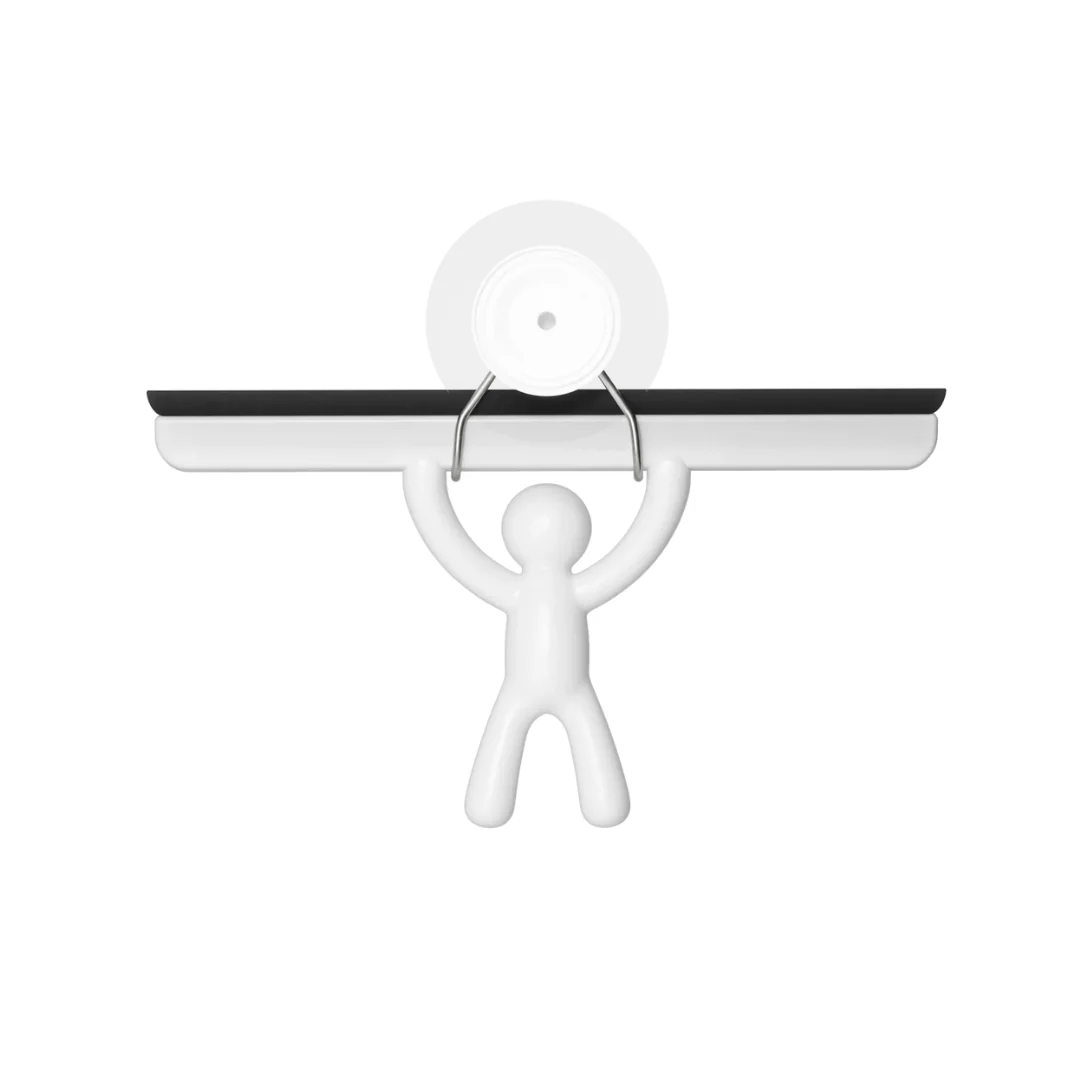 Rodo de Pia com Suporte Buddy Fixação Adesivo Branco 26,7cm - Image 6