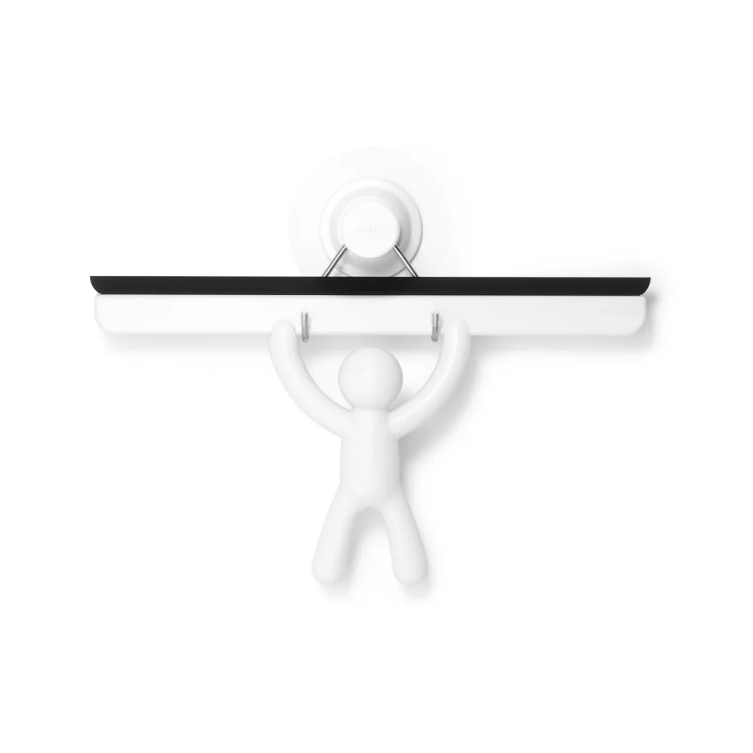 Rodo de Pia com Suporte Buddy Fixação Adesivo Branco 26,7cm - Image 7