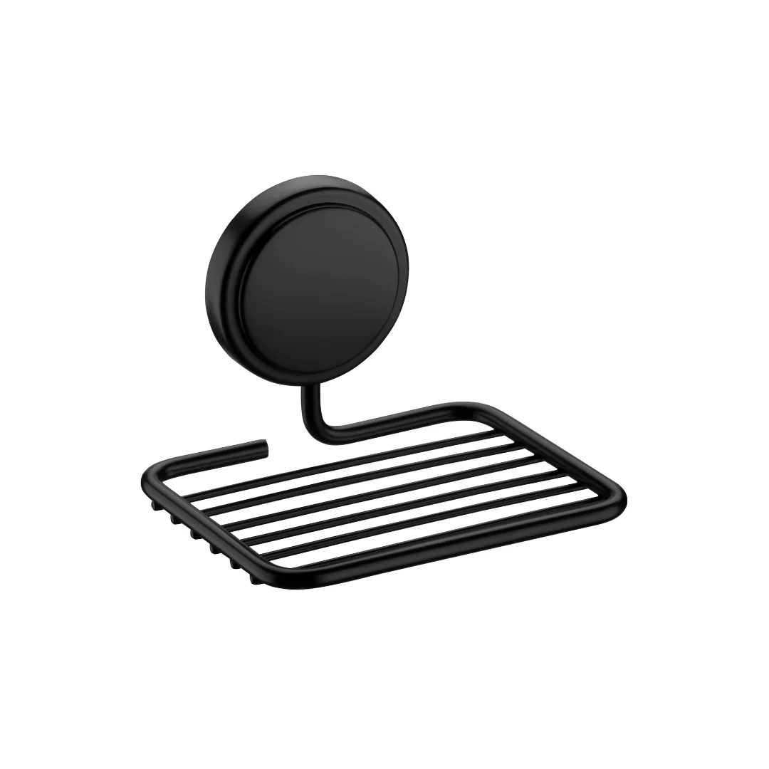 Saboneteira Fixação por Adesivo Preto Fosco 12,5cm - Image 2