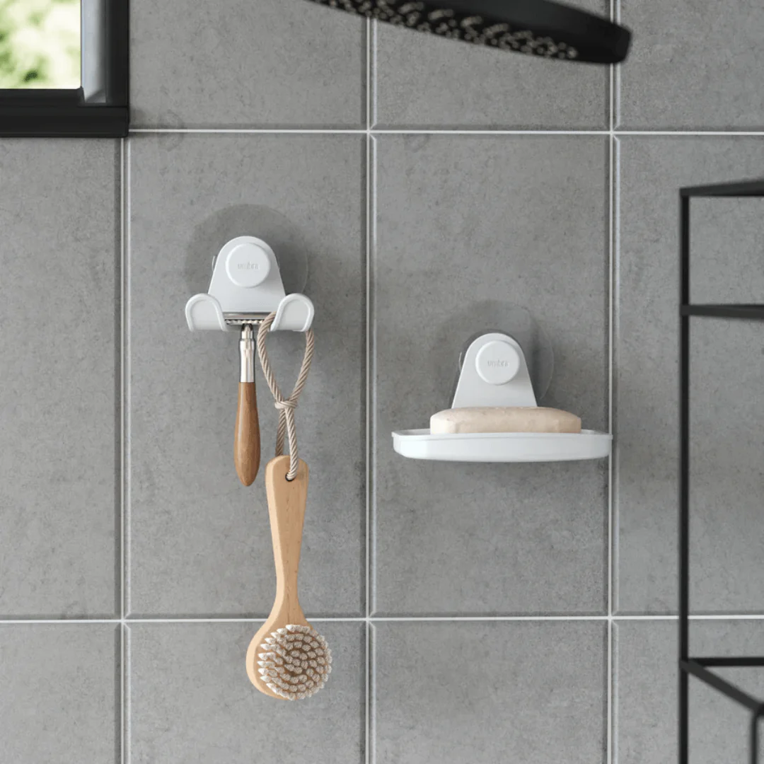 Saboneteira Fixação Adesivo Branca Linha Flex - Image 2