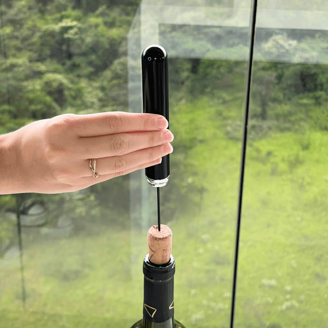 Saca-Rolhas de Plástico a Vácuo Preto 20cm