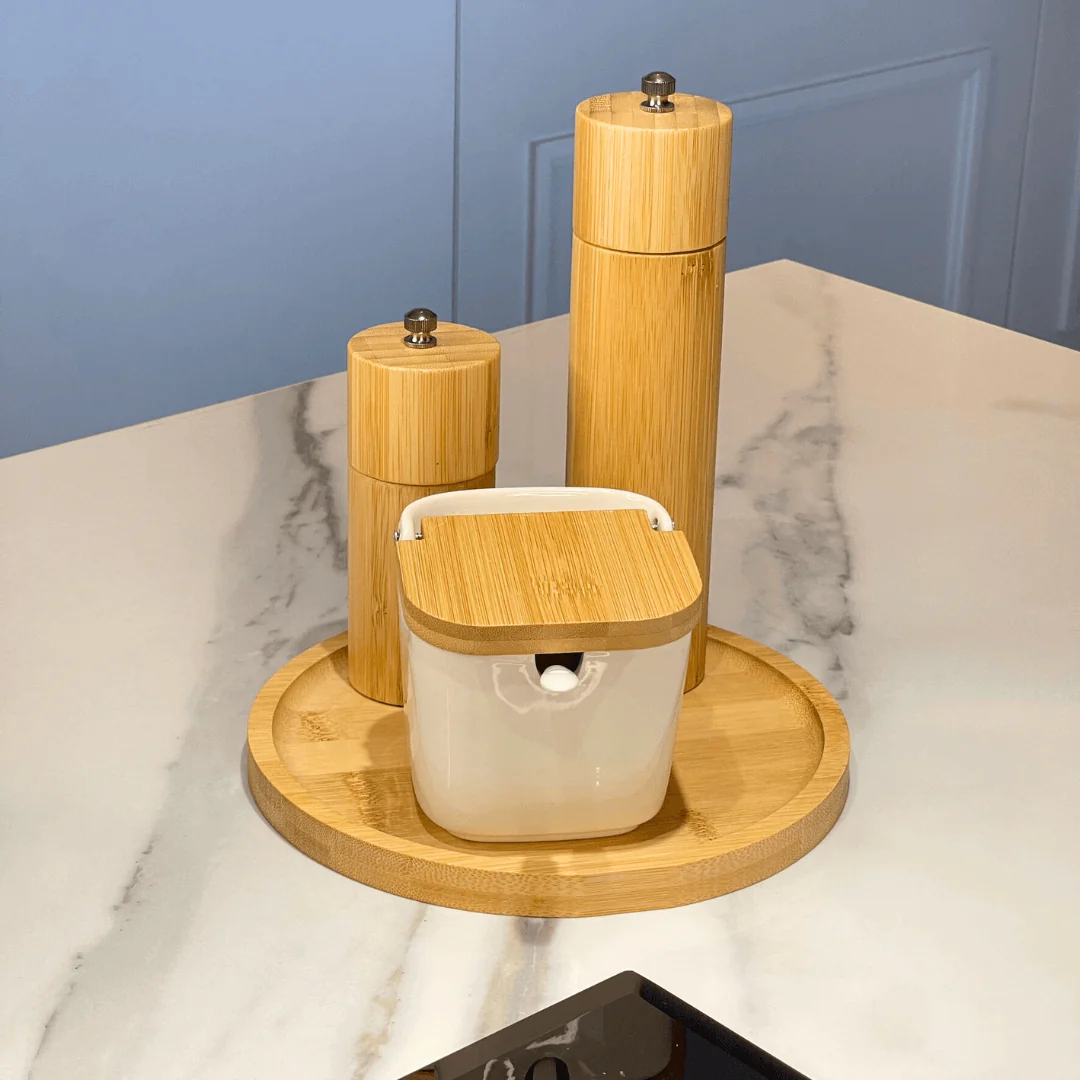 Saleiro de Mesa Ceramica com Tampa e Colher Branca 400ml - Image 5