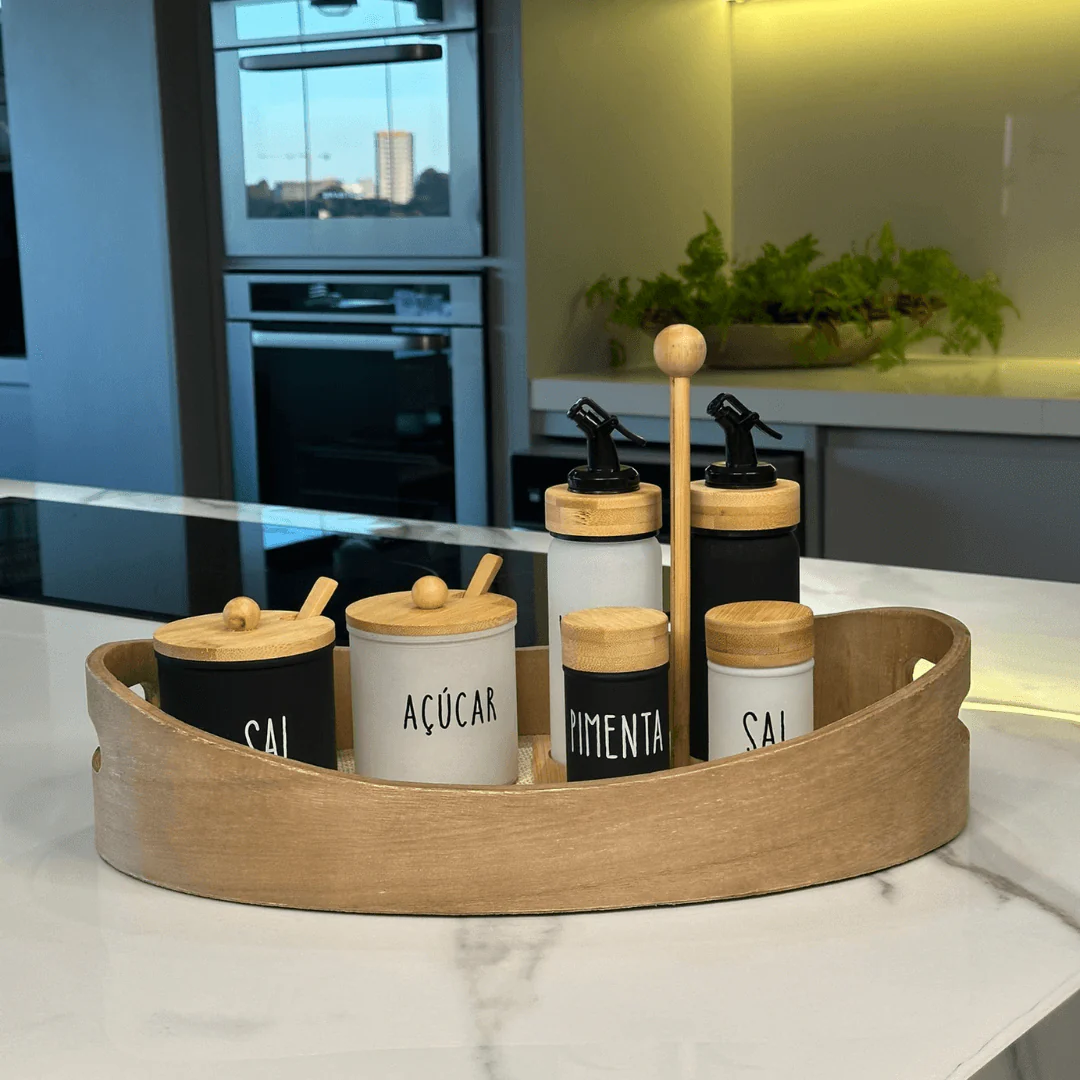 Açucareiro de Vidro Doha com Colher e Tampa de Bambu 300ml - Image 5