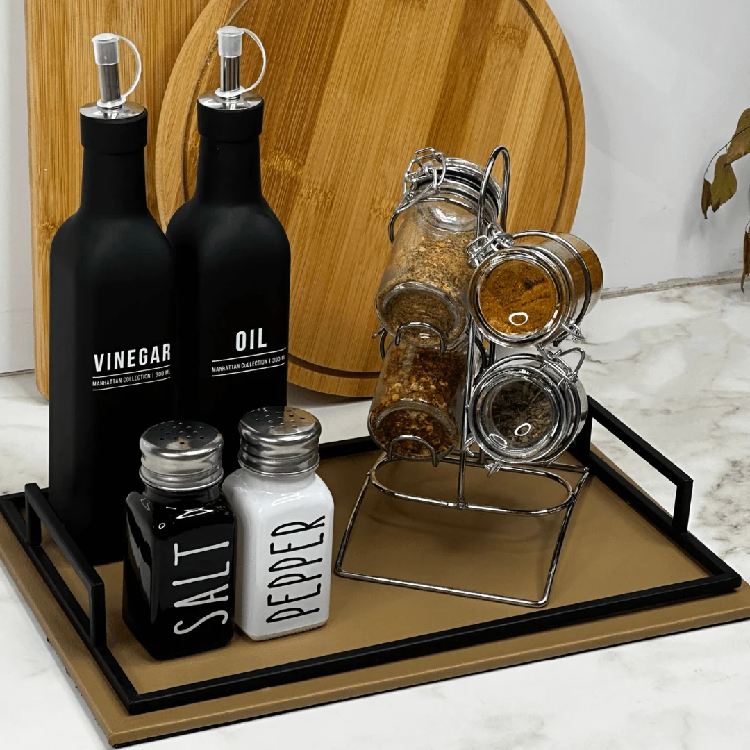 Saleiro e Pimenteiro de Vidro Manhattan Preto e Branco 80Ml 2 Peças - Image 2