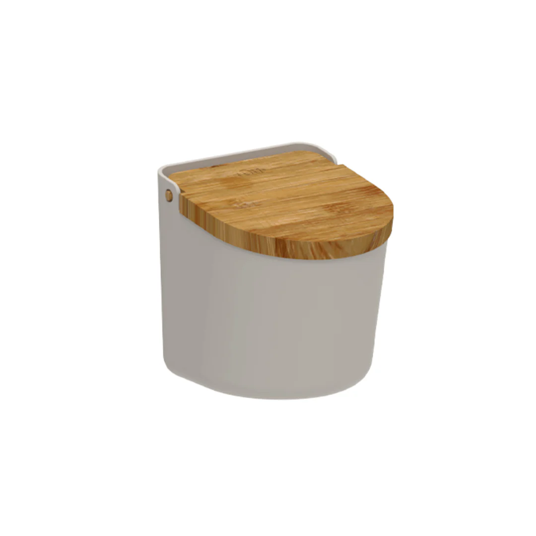 Saleiro Lume Bege com Tampa de Bambu Bege 500g - Image 5
