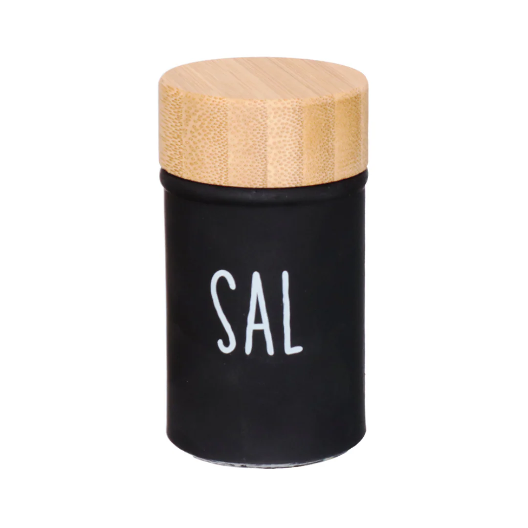 Saleiro Preto Doha com Tampa de Bambu 90ml - Image 3