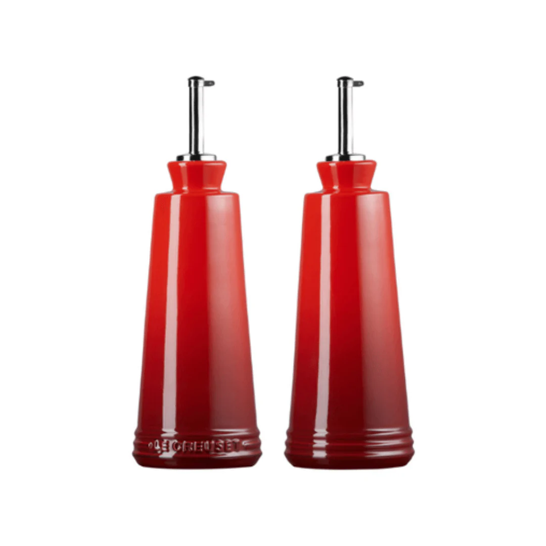 Set Galheteiro Porta óleo e Vinagre Vermelho 300ml 2 Peças Le Creuset - Image 3