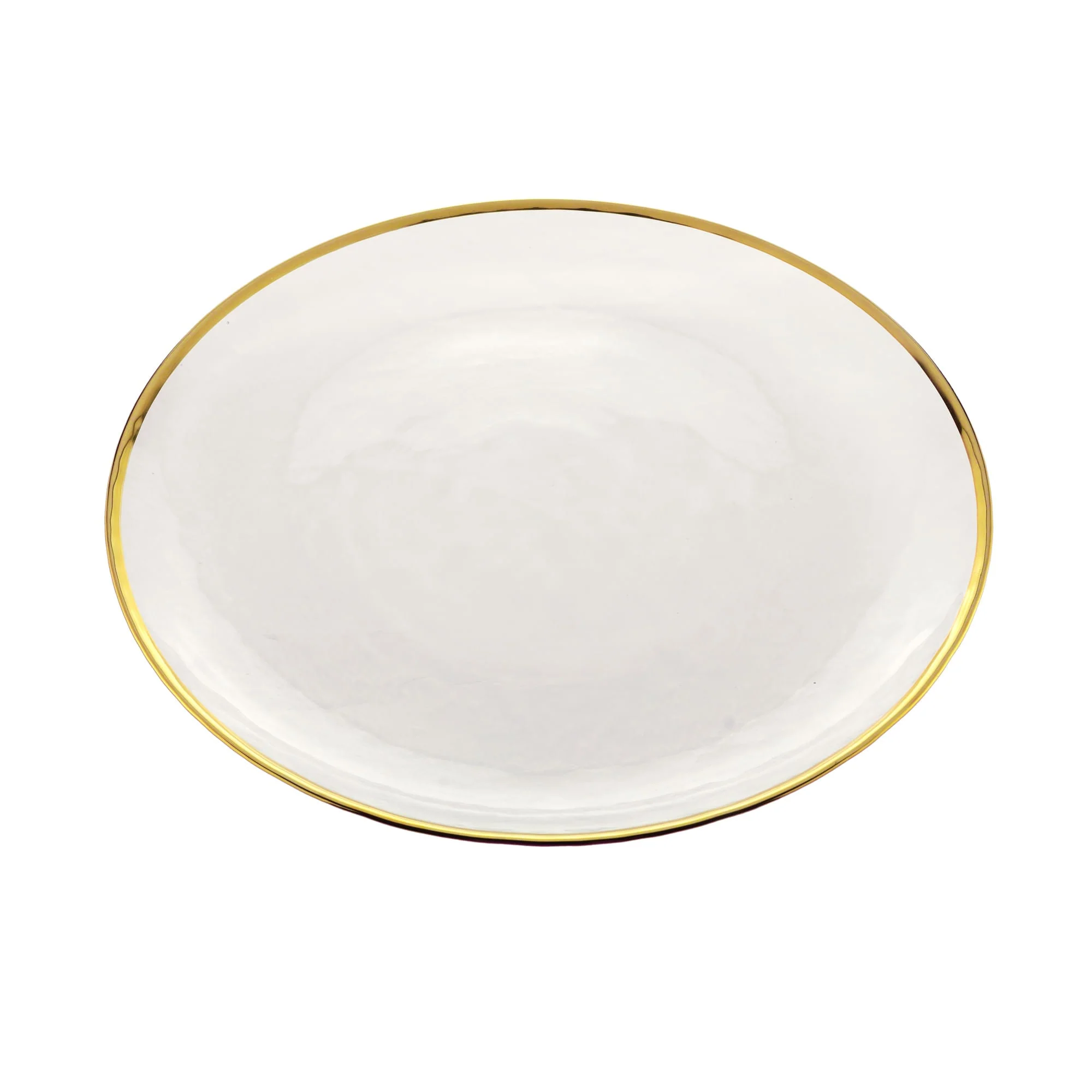 Sousplat Agate em Cristal de Chumbo com Borda Dourada - Image 3