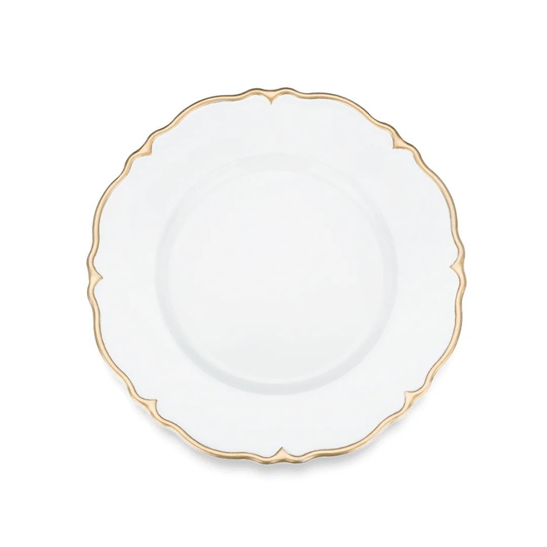 Sousplat Classique Branco e Dourado