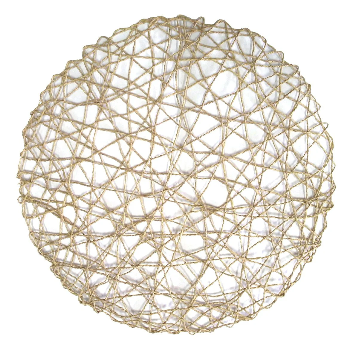 Sousplat de Fibra Natural Bege 38cm