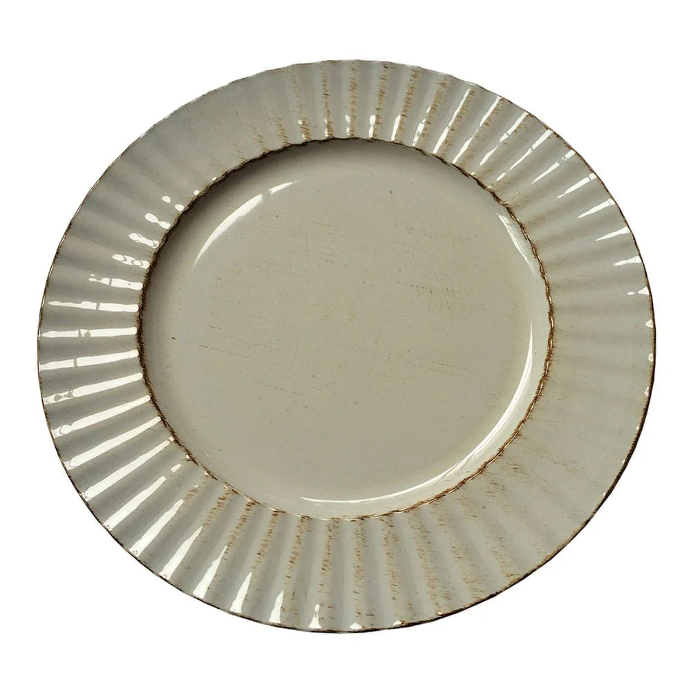 Sousplat de Poliestireno Branco 33cm