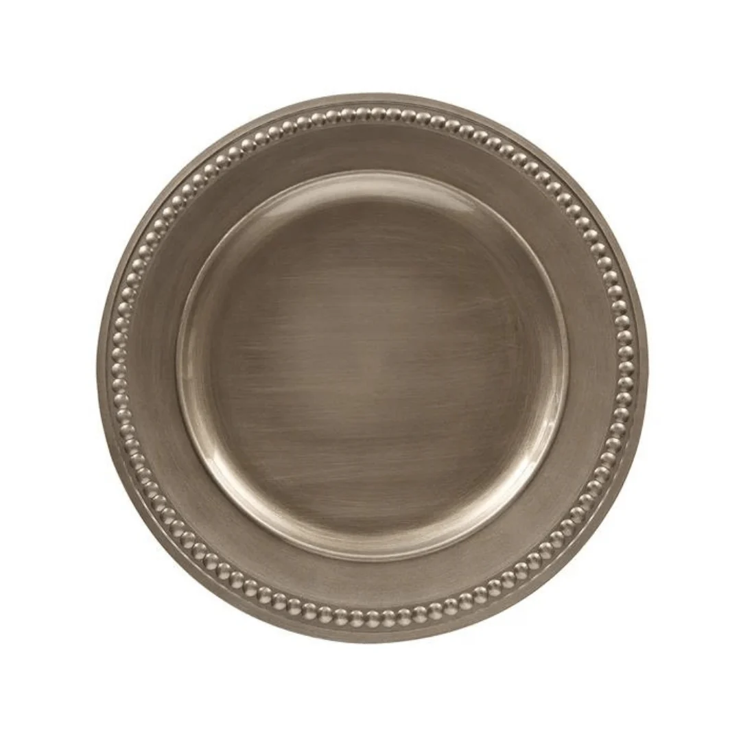 Sousplat Galles Dots Champagne Antique 33cm