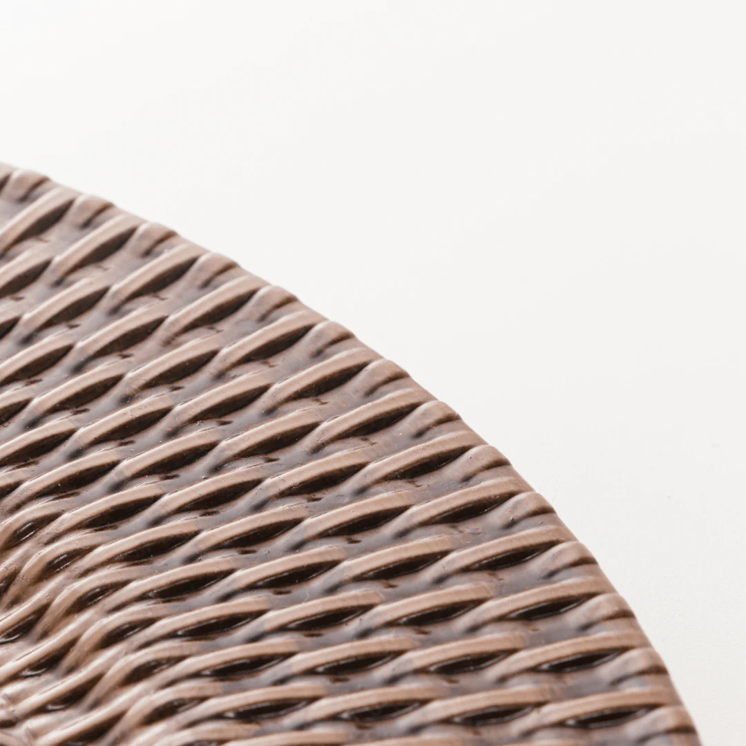 Sousplat Polipropileno Textura Rattan Marrom - 33 cm - Image 6