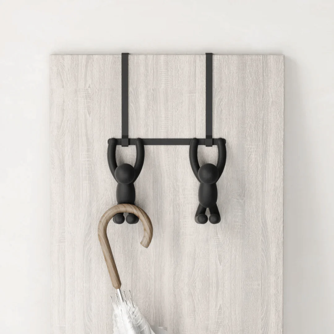 Suporte Cabideiro de Porta Buddy Preto - Image 3
