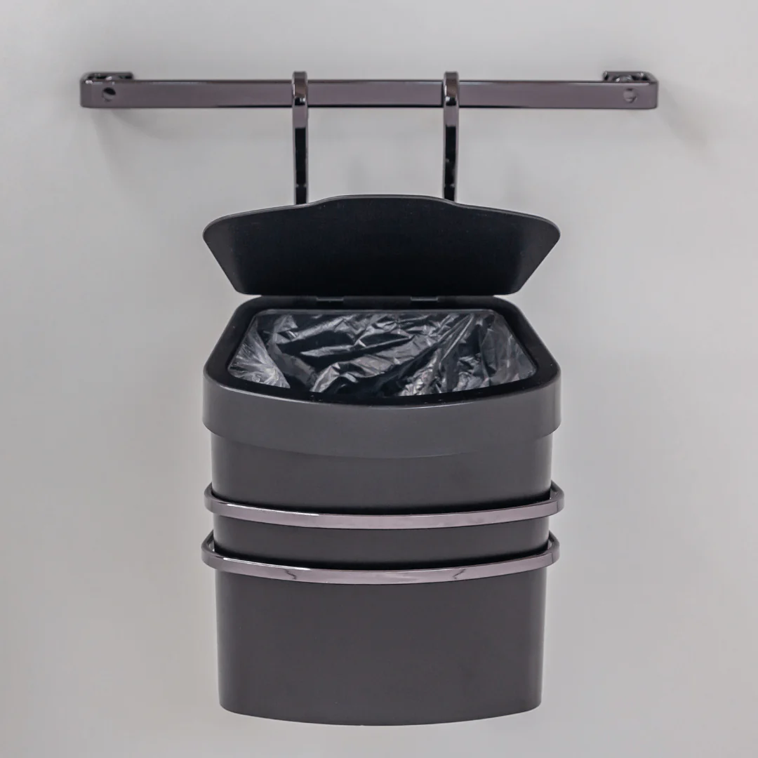 Suporte com Lixeira 2,5 Litros - Ônix e Preto - Image 3