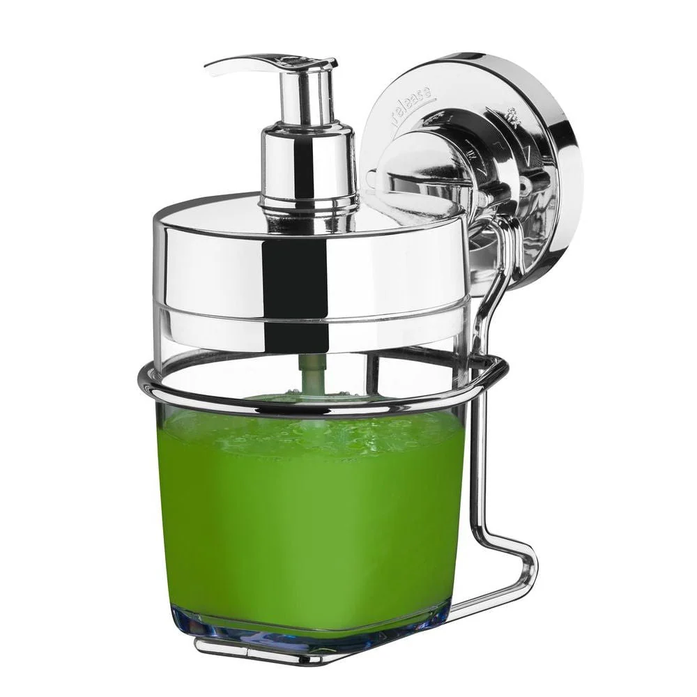 Suporte com Porta Sabonete Liquido Ventosa Cromado - 400 Ml - Image 4