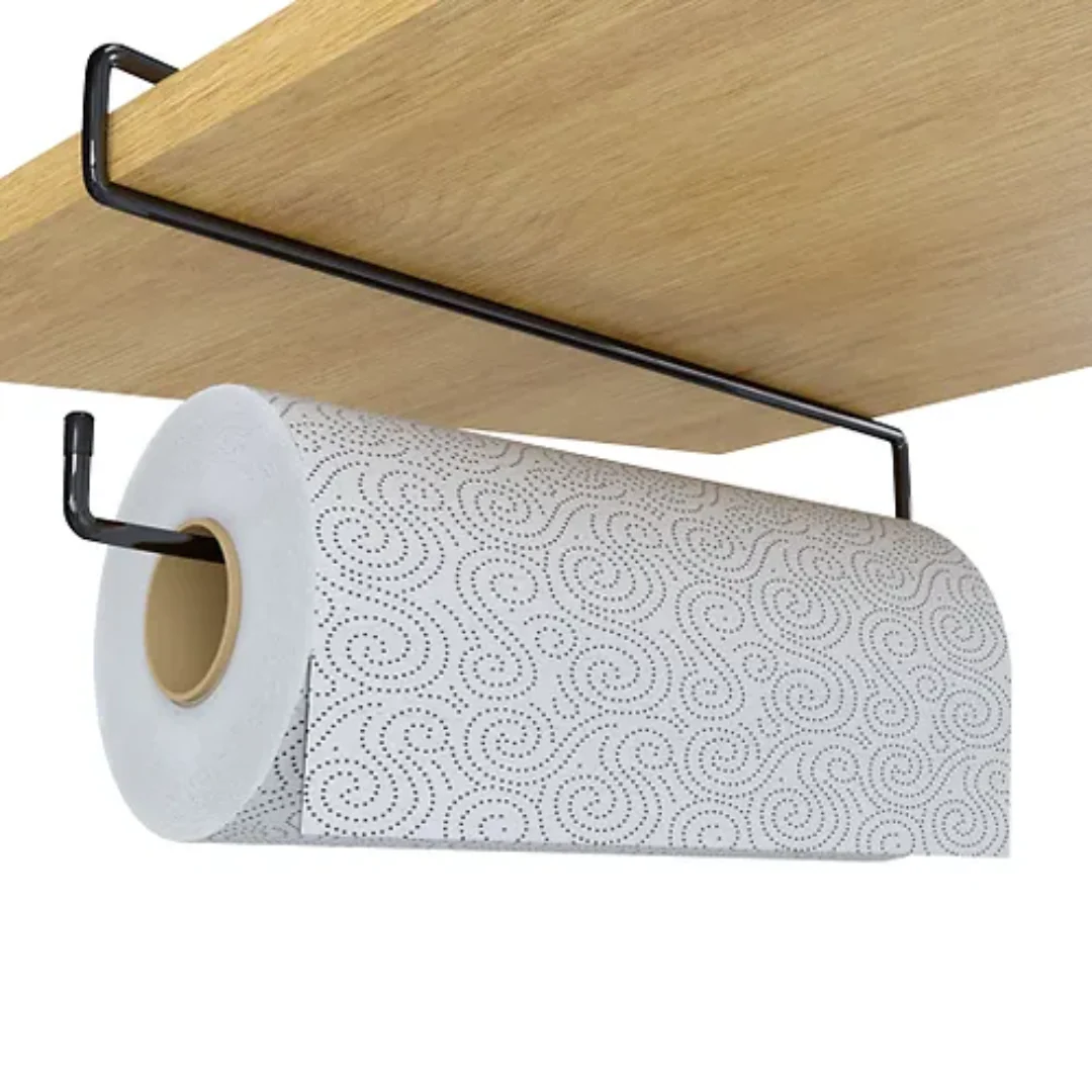 Suporte Papel Toalha Elegance Preto De Encaixar - Image 3