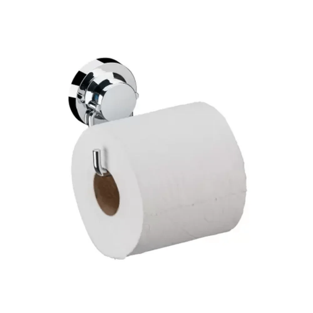 Suporte Porta Papel Higiênico de Parede em Aço Com Ventosa Cromado Instalação Rápida - Image 4