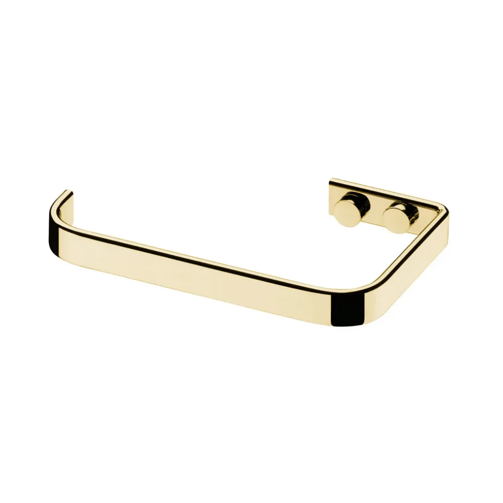 Porta Papel Higiênico Aço Piatina Fixação Parafuso Dourado - Image 3