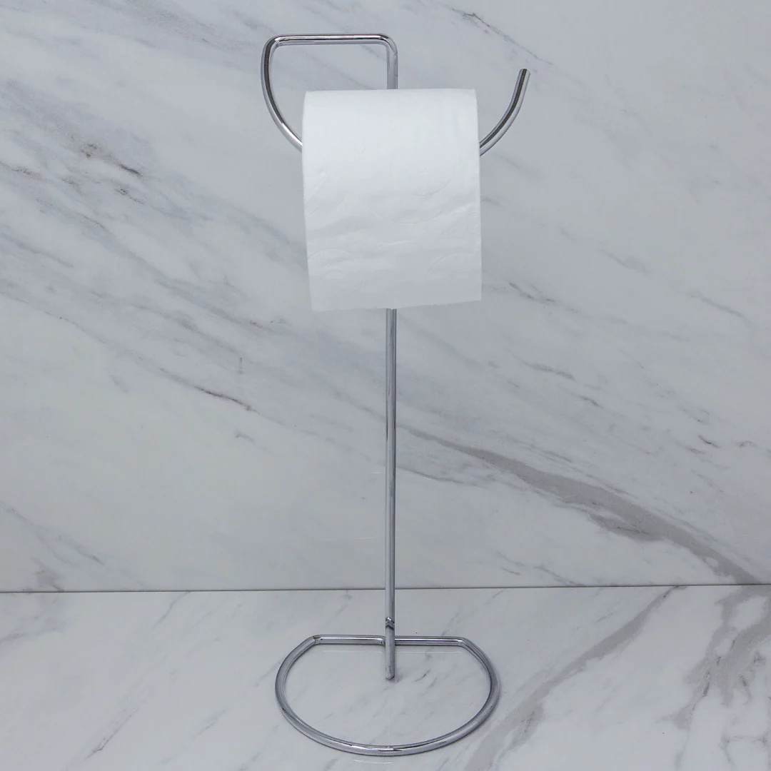 Suporte para Papel Higiênico de Chão Cromado - Image 2
