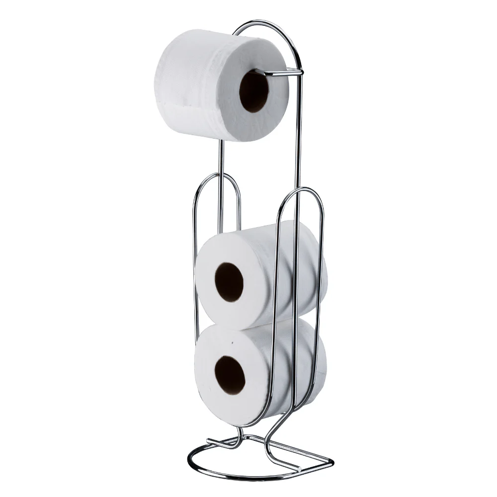 Suporte para Papel Higiênico de Chão Cromado Aço Carbono Capacidade Para 3 Rolos - Image 4