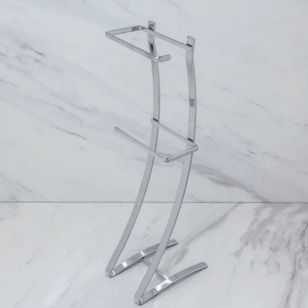 Suporte Para Papel Higiênico De Chão Aço Piatina 2 Rolos Cromado - Image 2