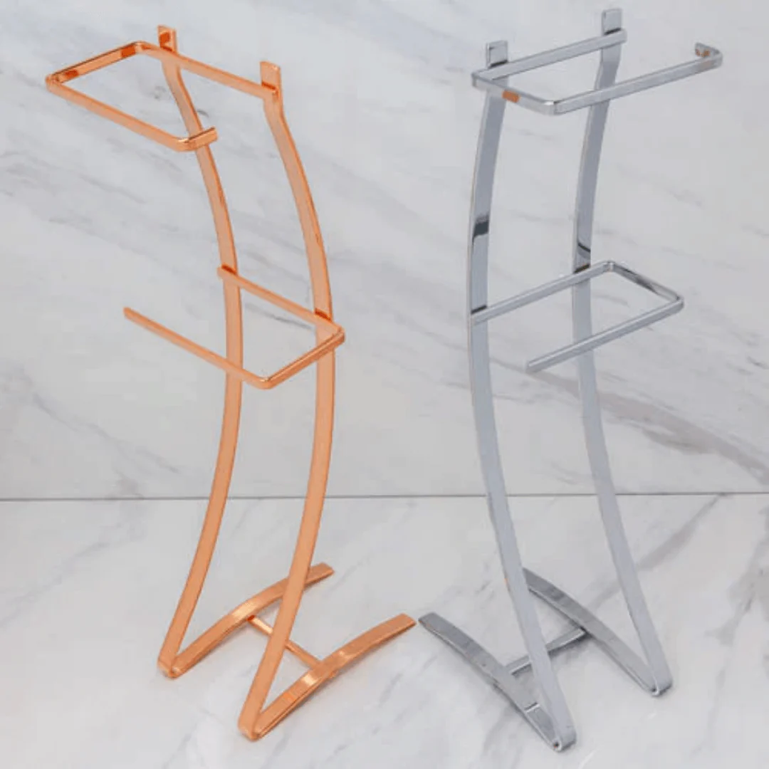 Suporte Para Papel Higiênico De Chão Aço Piatina 2 Rolos Cromado - Image 3