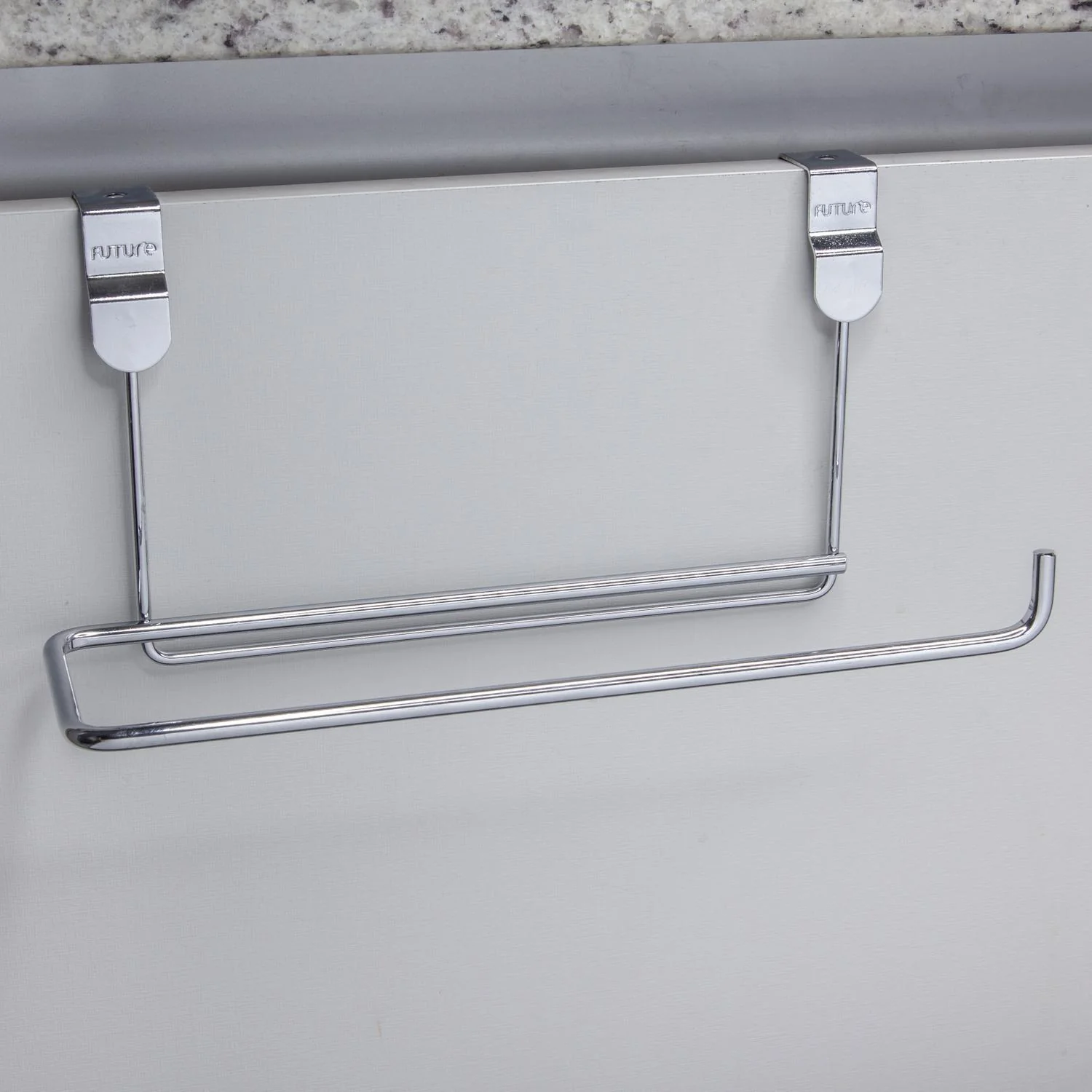 Suporte Para Rolo De Papel Toalha Para Porta Armário Cromado - Image 3