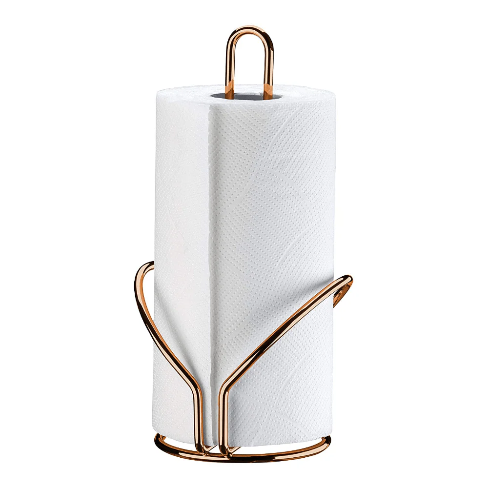 Suporte Porta Rolo de Papel Toalha Rose Gold