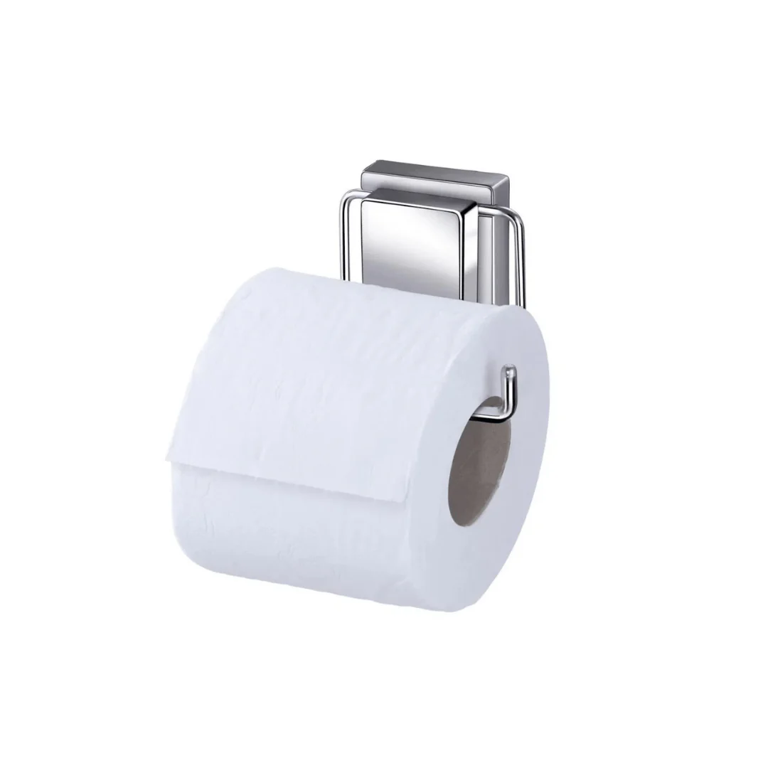 Suporte Para Rolo Papel Higiênico Com Ventosa Fixa Cromado - Image 4