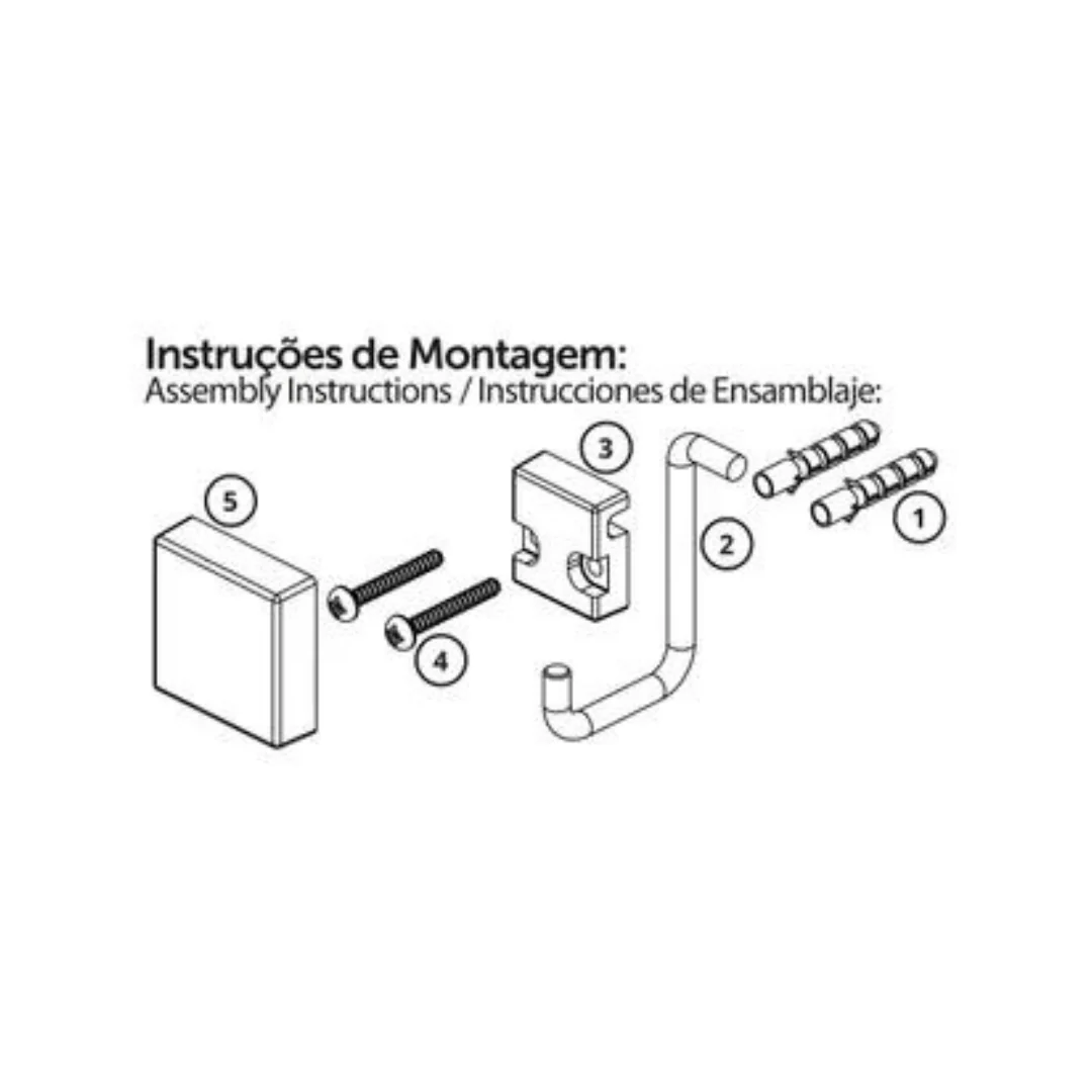 Suporte para Shampoo Inox Fixação Parafuso na Parede - Image 2