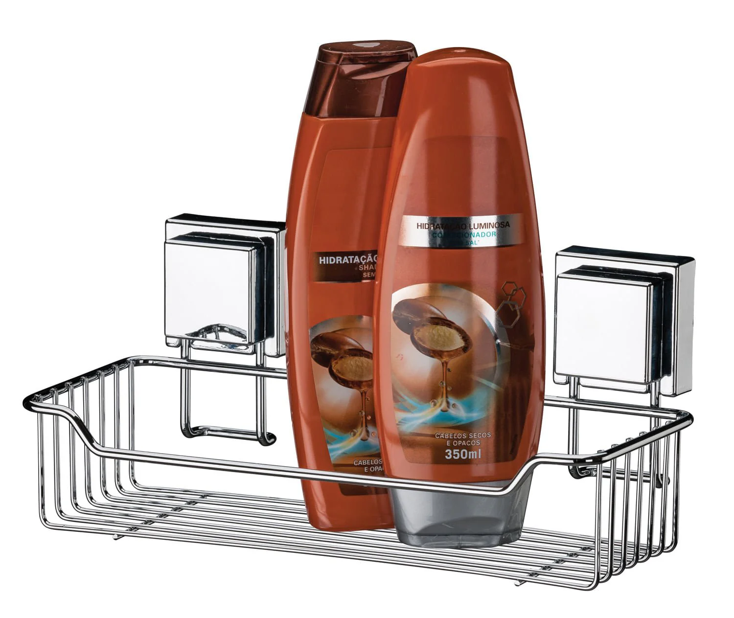 Suporte para Shampoo Aço Inox com Fixação por Ventosas - Image 2