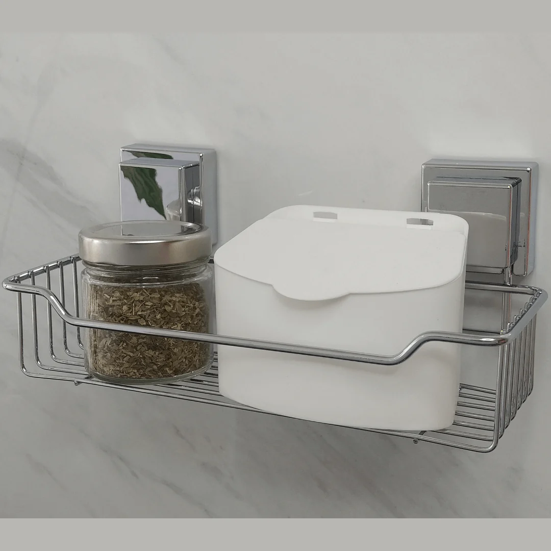 Suporte para Shampoo Aço Inox com Fixação por Ventosas - Image 4