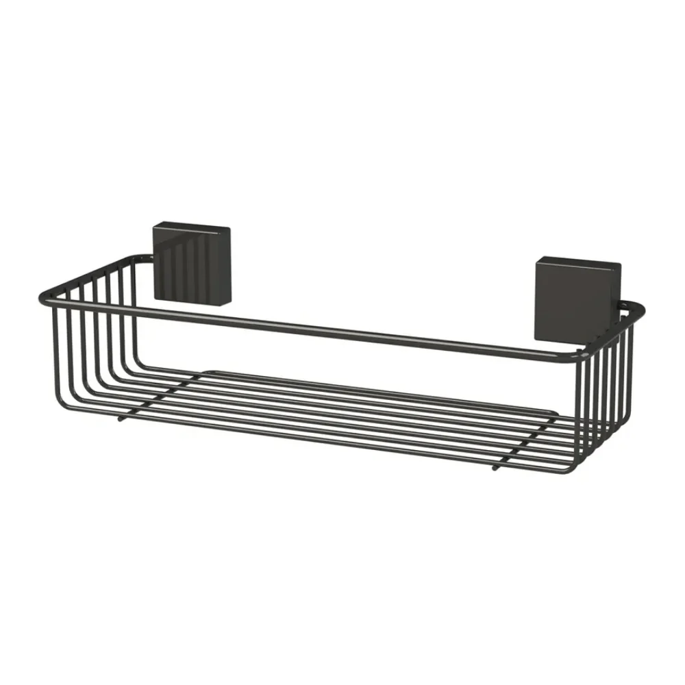 Suporte para Shampoo Reto de Parede Fixação Parafuso Preto - Image 3