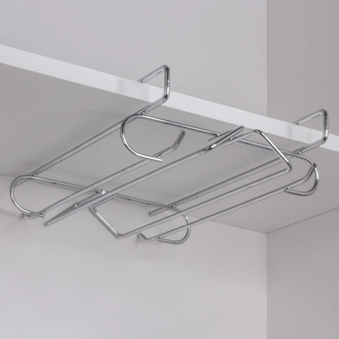 Suporte Organizador De Taças Para Armário De Encaixar Cromado - Image 5