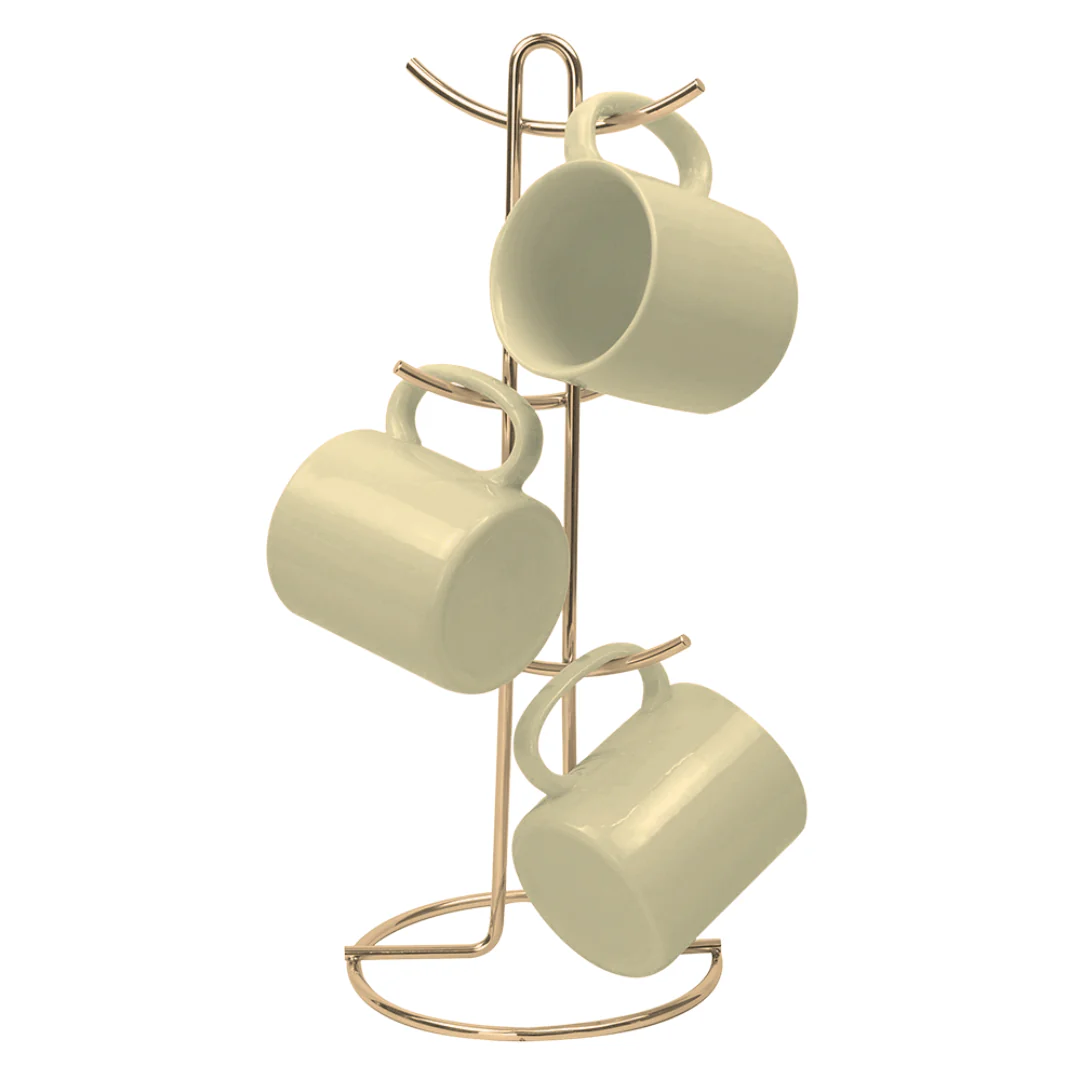 Suporte para Xícaras e Canecas em Aço Dourado 15,2cm - Image 6