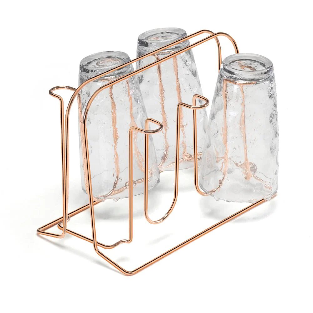 Suporte Porta 6 Copos Rose Gold