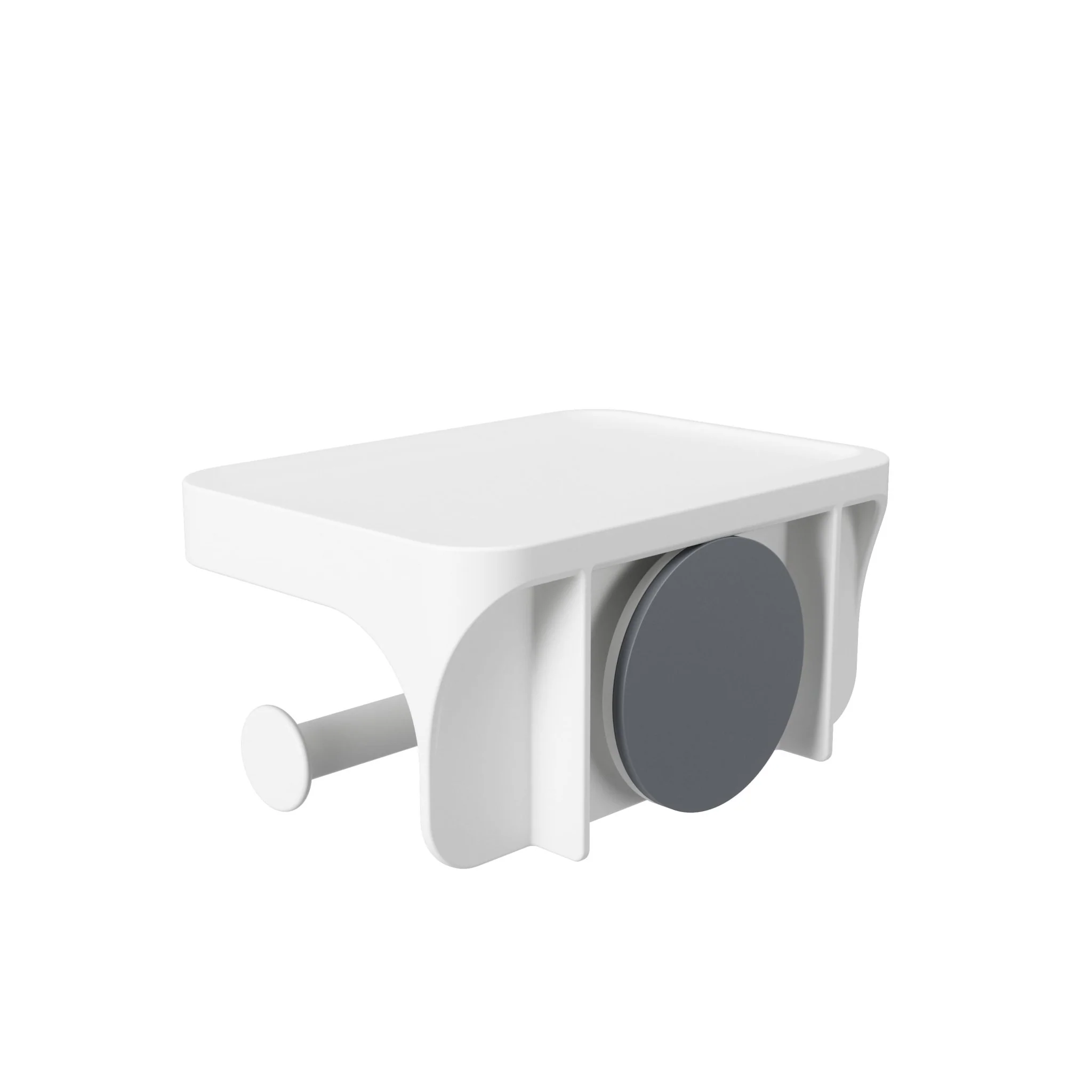 Suporte Porta Papel Higiênico e Prateleira com Ventosa Branco - Image 5
